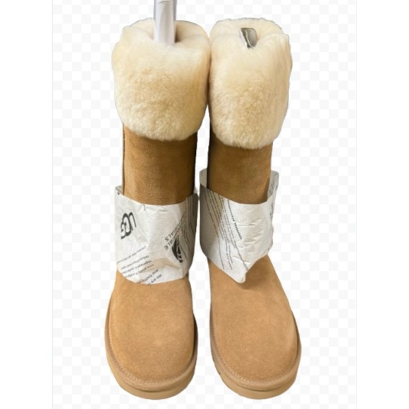 UGG AUSTRALIA TALL SUHENNY CHESTNUT SIZE 7 NIB - Picture 2 of 4